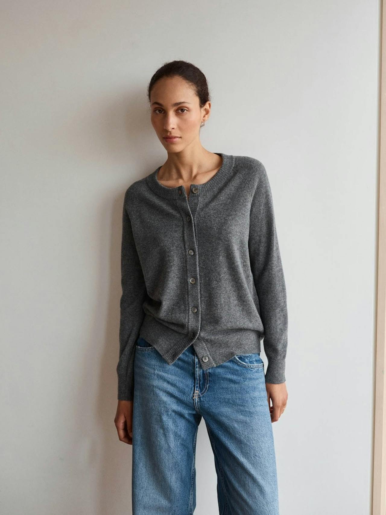 The weekend cardigan in atlantic grey Jumper Navygrey    - Collagerie