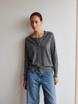 The weekend cardigan in atlantic grey Jumper Navygrey    - Collagerie