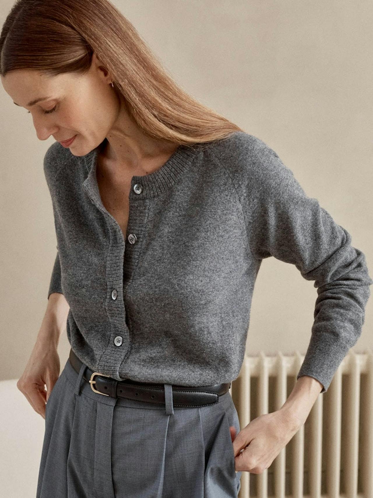 The weekend cardigan in atlantic grey Jumper Navygrey    - Collagerie