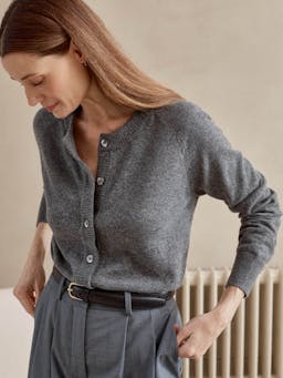 The weekend cardigan in atlantic grey Jumper Navygrey    - Collagerie