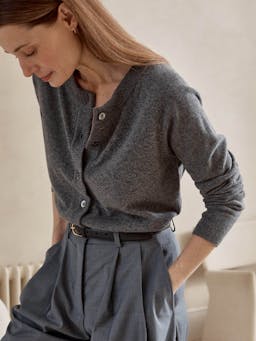 The weekend cardigan in atlantic grey Jumper Navygrey    - Collagerie