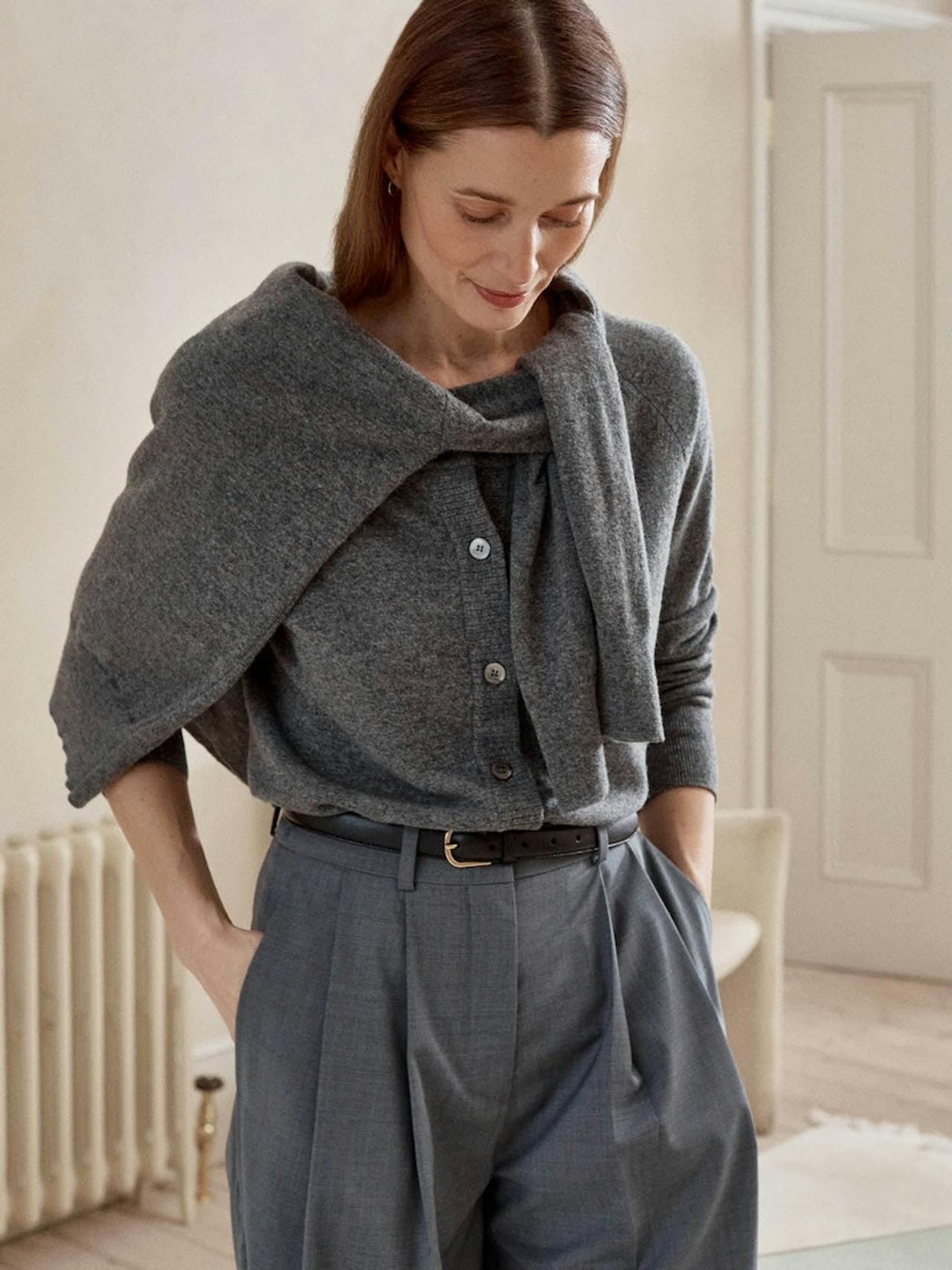 The weekend cardigan in atlantic grey Jumper Navygrey    - Collagerie