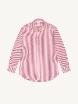 The Boyfriend: Fine poplin, red stripe Shirts With Nothing Underneath    - Collagerie