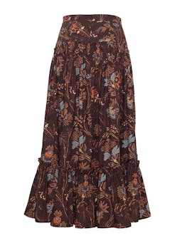 Brown vine blooms Tisbury skirt Skirts Cara Cara    - Collagerie