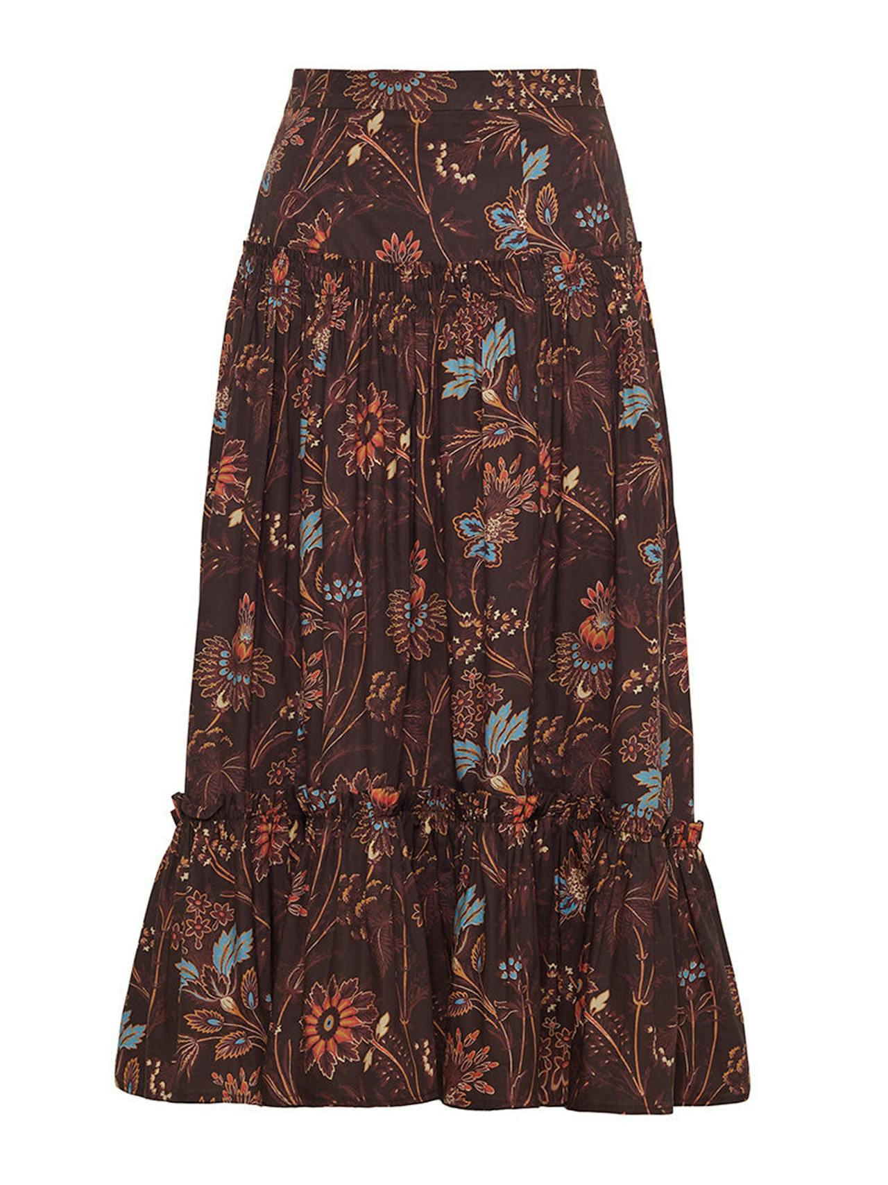 Brown vine blooms Tisbury skirt Skirts Cara Cara    - Collagerie