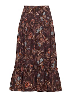 Brown vine blooms Tisbury skirt Skirts Cara Cara    - Collagerie