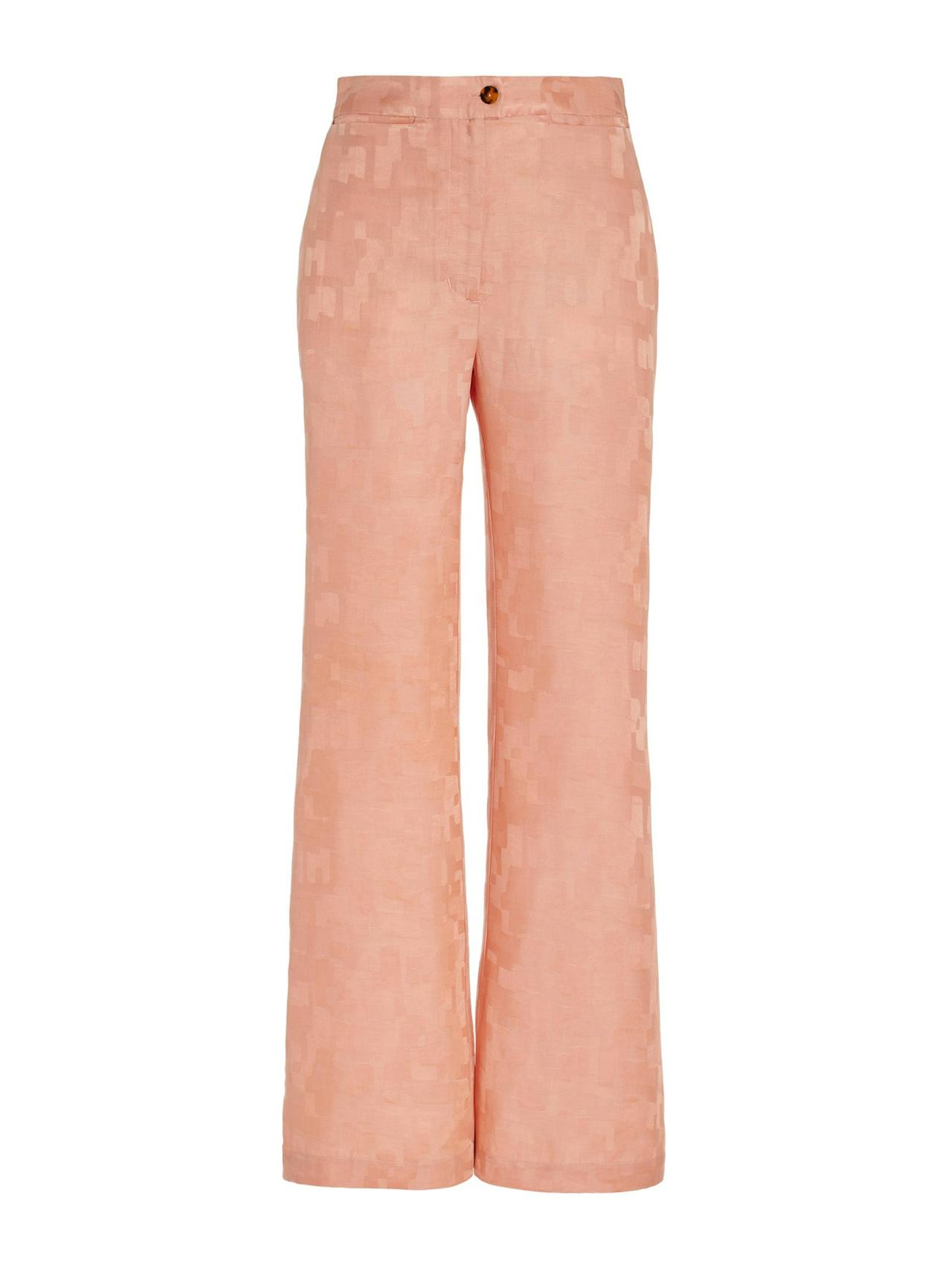 Pink jacquard Alice trousers