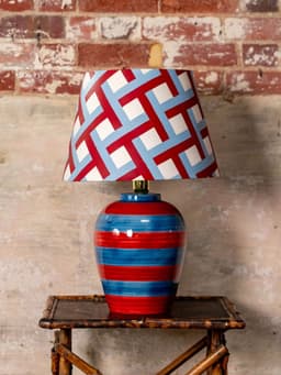 Stripe lamp, red and blue  Silo Studio    - Collagerie