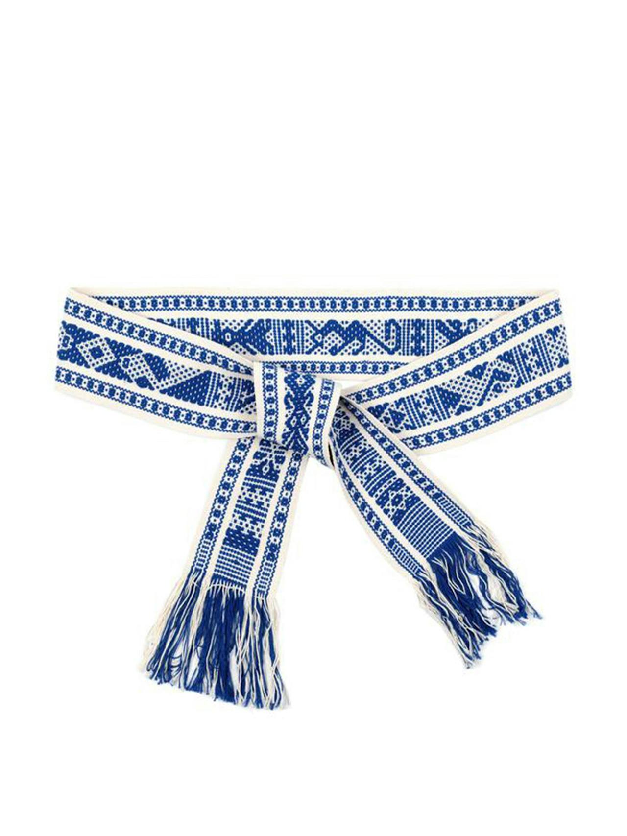 Handwoven blue and white belt Accesories Pippa Holt    - Collagerie