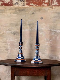 Kente candlestick, indigo  Silo Studio    - Collagerie