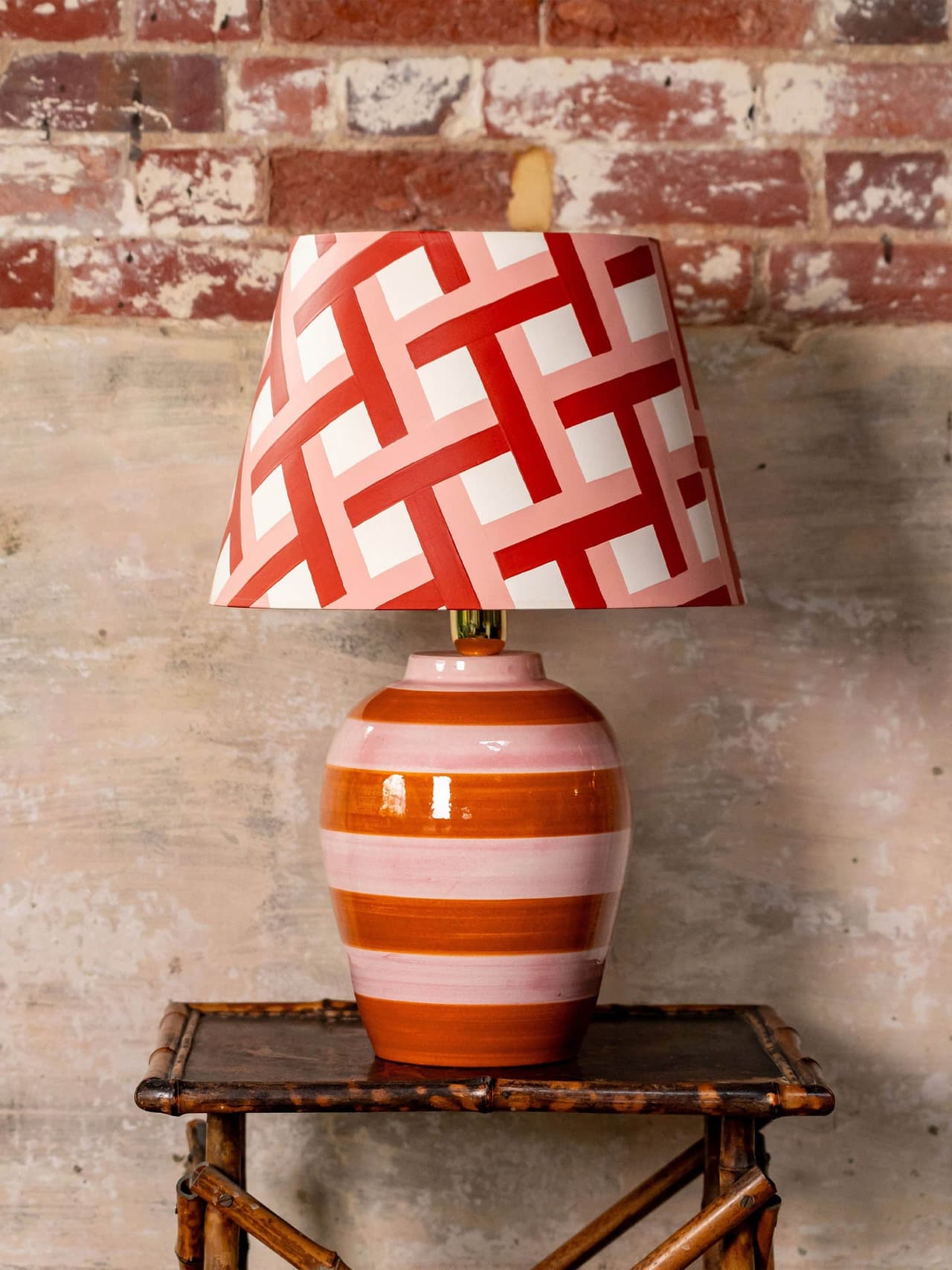 Stripe lamp, pink and orange  Silo Studio    - Collagerie