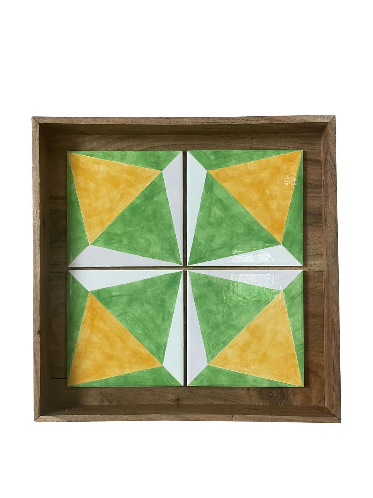 Greener Grass ceramic tiles, set of 4