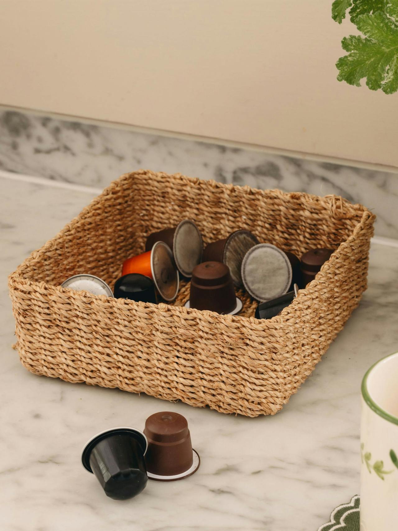 Small abaca square storage basket Home Decor Rebecca Udall    - Collagerie