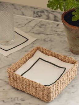 Small abaca square storage basket Home Decor Rebecca Udall    - Collagerie