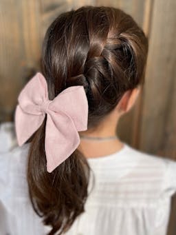 Pastel pink linen sailor bow Accessories Amaia    - Collagerie