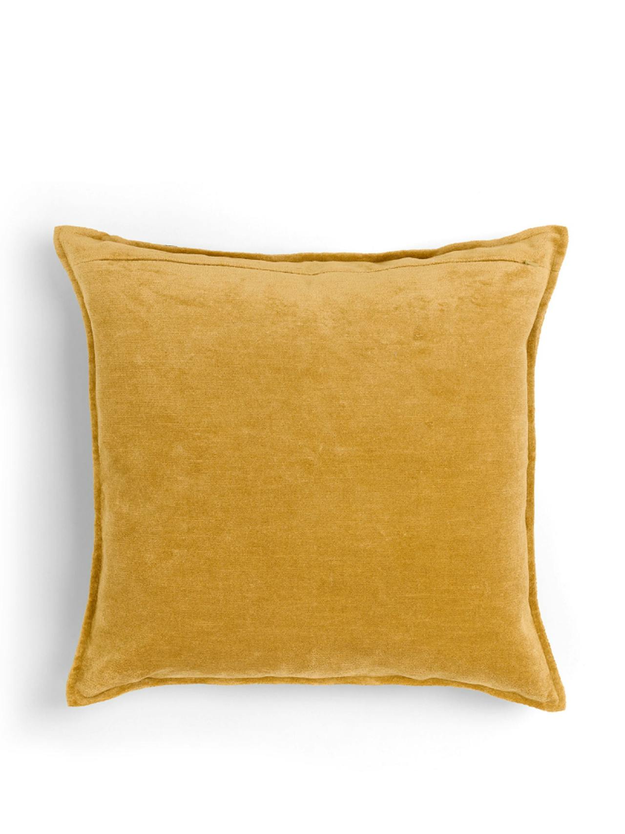 Straw verity linen velvet square cushion