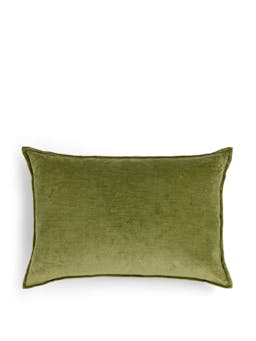 Moss verity linen velvet rectangular cushion Throws & Cushions Rebecca Udall    - Collagerie