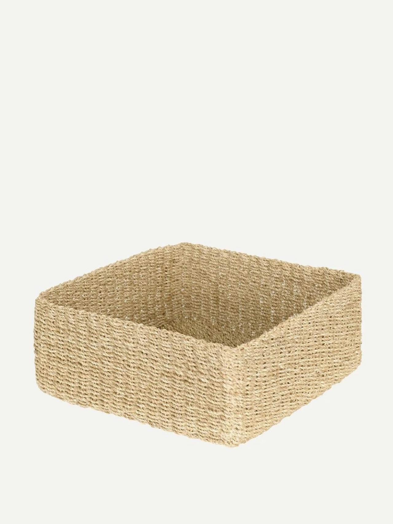 Medium abaca square storage basket Home Decor Rebecca Udall    - Collagerie