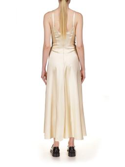 Champagne satin swing dress Clothing Marina Moscone    - Collagerie