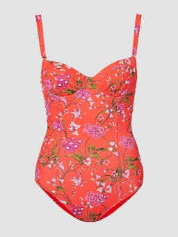 Poppy red one piece swimsuit VC24_VC0SW2_RSSSJ Erdem    - Collagerie