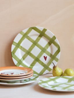 Picnic hand painted ceramic dinner plate Tableware Valsa Home    - Collagerie