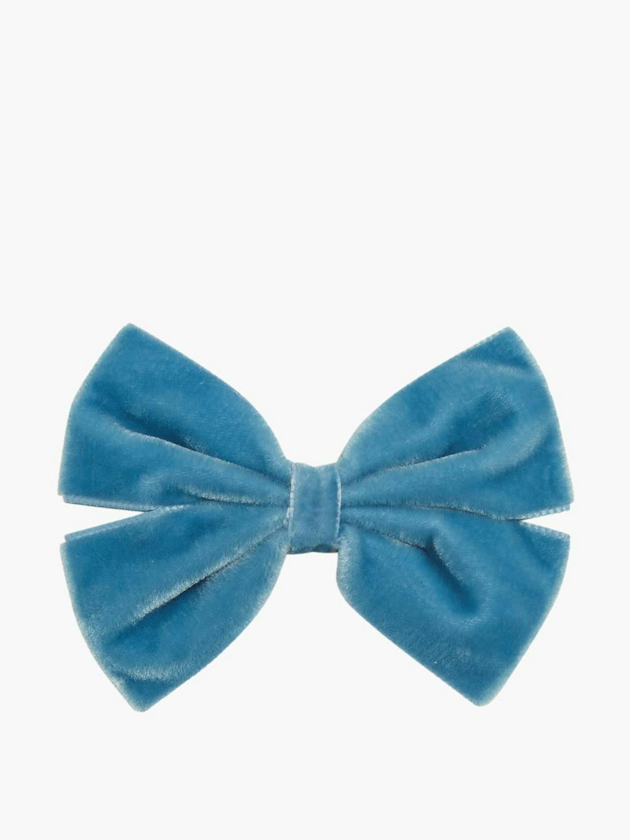 Blue large velvet hairclip