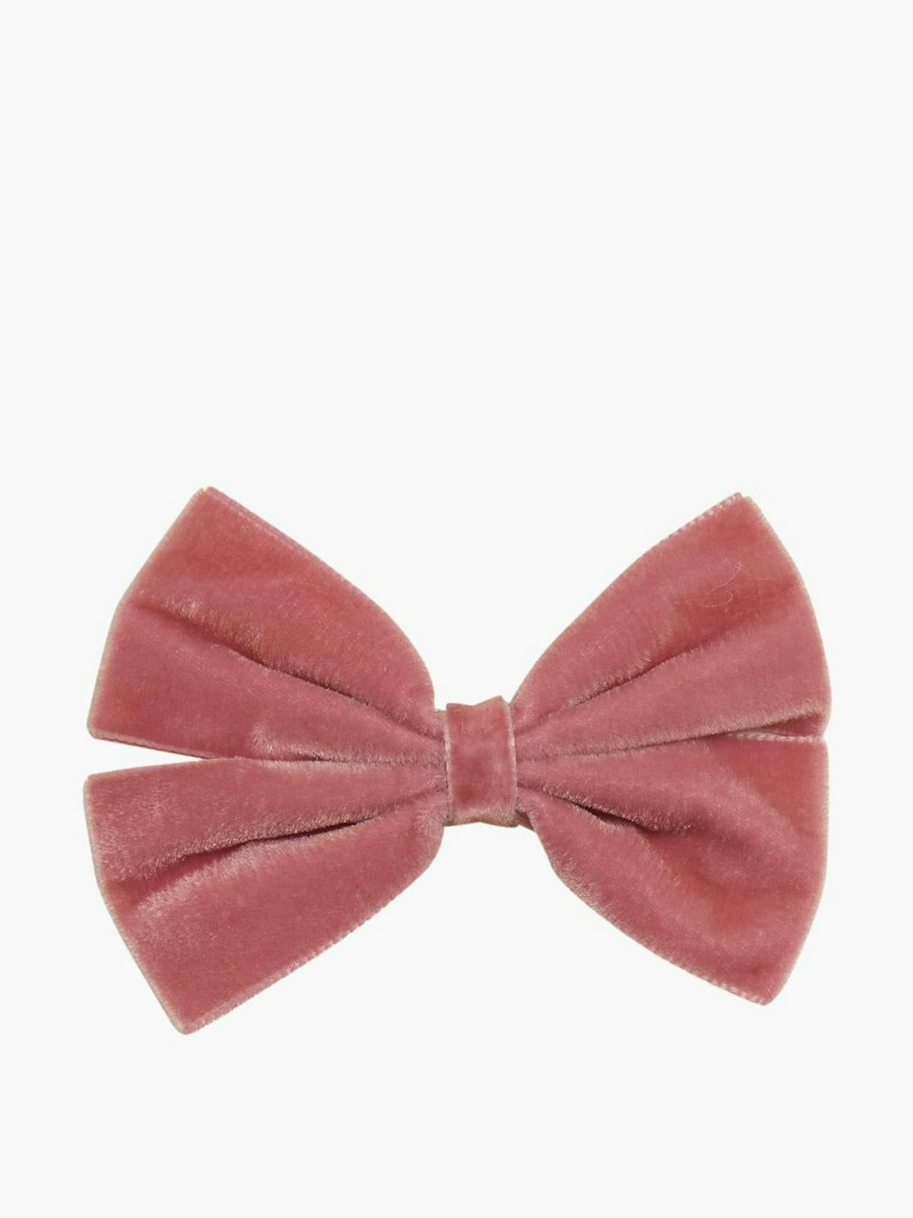 Pink large velvet hairclip