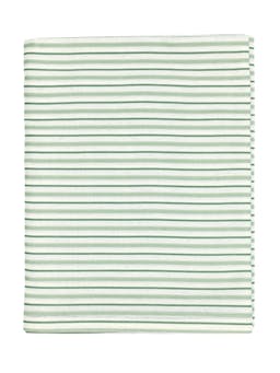 Victoria striped linen tablecloth in chalk & moss green Tablecloth Rebecca Udall    - Collagerie