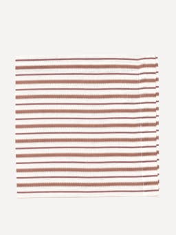 Victoria striped linen napkin in dusty rosewood Dinner Napkin Rebecca Udall    - Collagerie