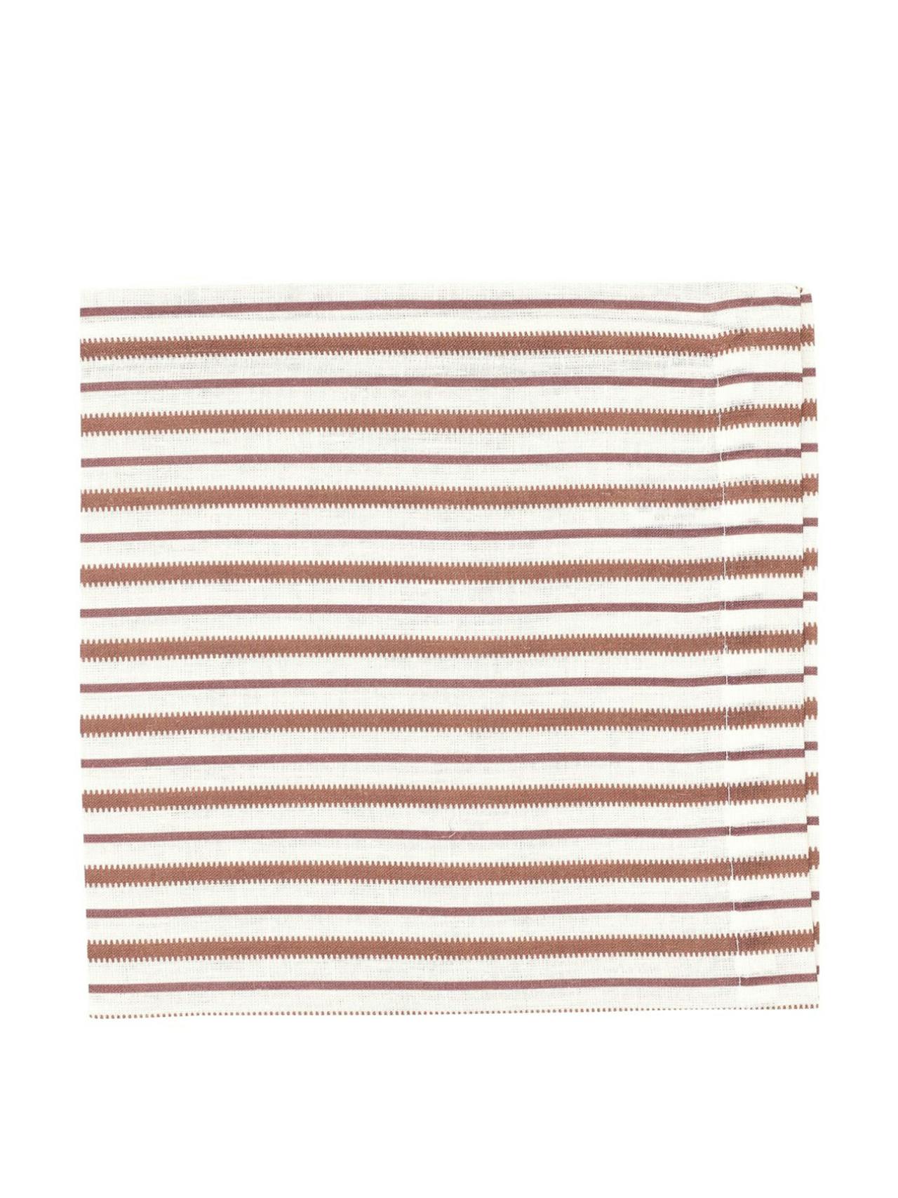 Victoria striped linen napkin in dusty rosewood