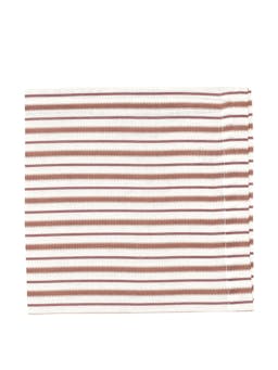 Victoria striped linen napkin in dusty rosewood Dinner Napkin Rebecca Udall    - Collagerie