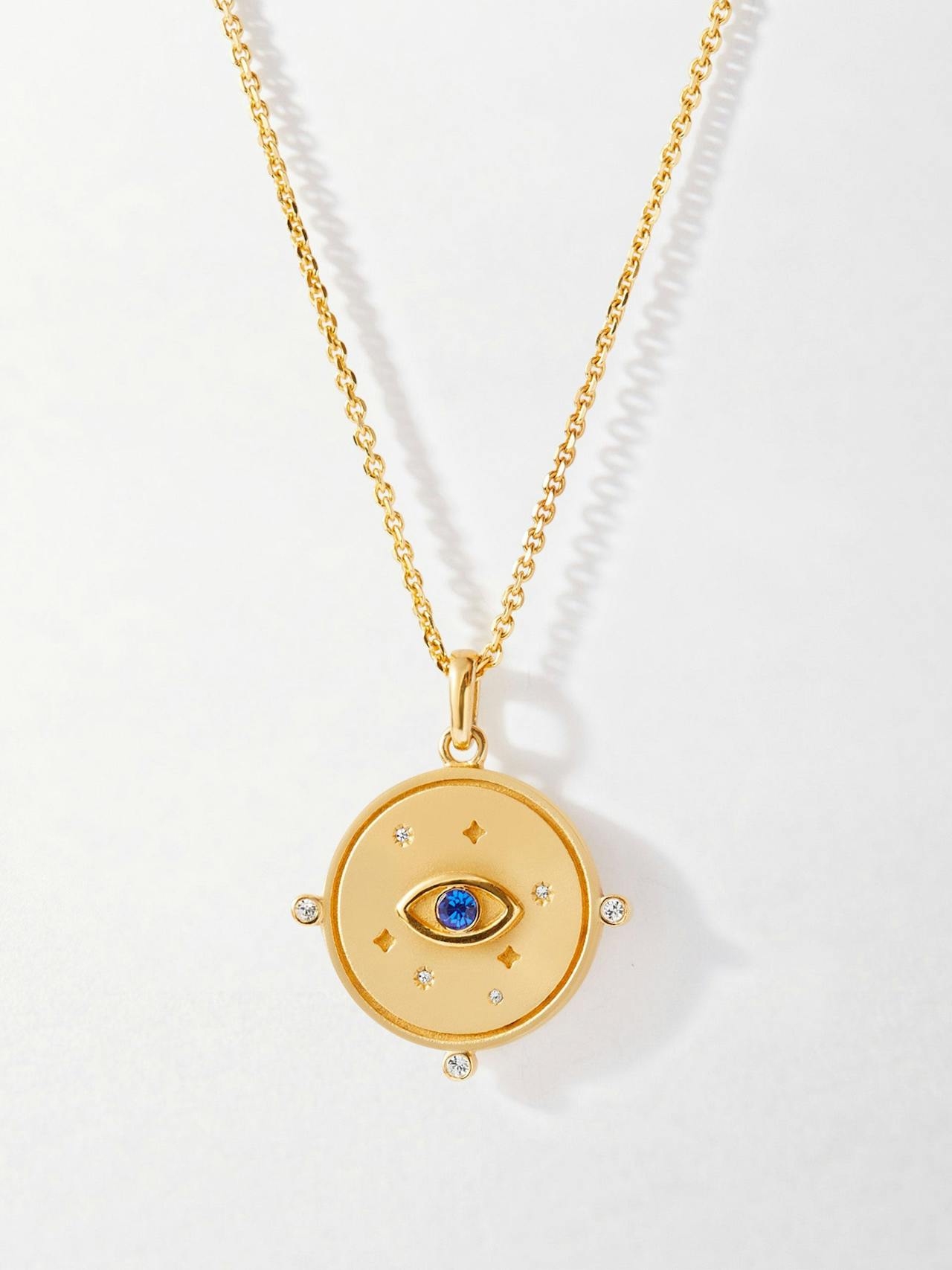 Gold visionary charm necklace