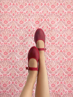 Red Vivian Mary Jane flats Mary Jane Flabelus    - Collagerie