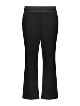 Black cropped flare trouser with slit Clothing Marina Moscone    - Collagerie