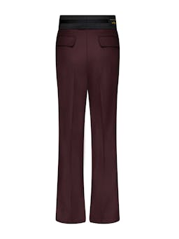 Bordeaux relaxed trouser, with raw edge detail Clothing Marina Moscone    - Collagerie