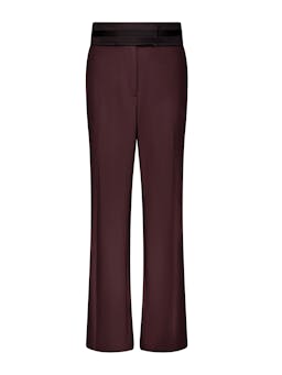 Bordeaux relaxed trouser, with raw edge detail Clothing Marina Moscone    - Collagerie