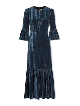 Dark blue Daphne velvet maxi dress Dress Cefinn    - Collagerie