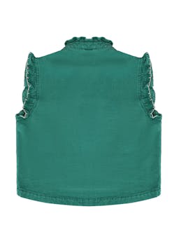 Pablo waistcoat in jade green 6204329090 Seventy + Mochi    - Collagerie