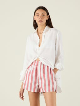 The Boxer: Weave, Strawberry stripe shorts Shorts With Nothing Underneath    - Collagerie