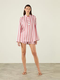 The Boxer: Weave, Strawberry stripe shorts Shorts With Nothing Underneath    - Collagerie