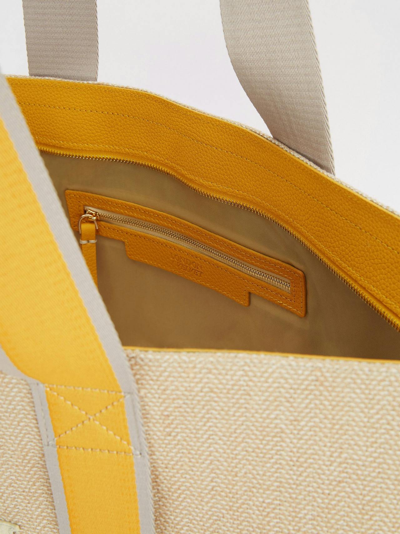 The Luxe beach bag in sunshine yellow Bags London Velvet    - Collagerie