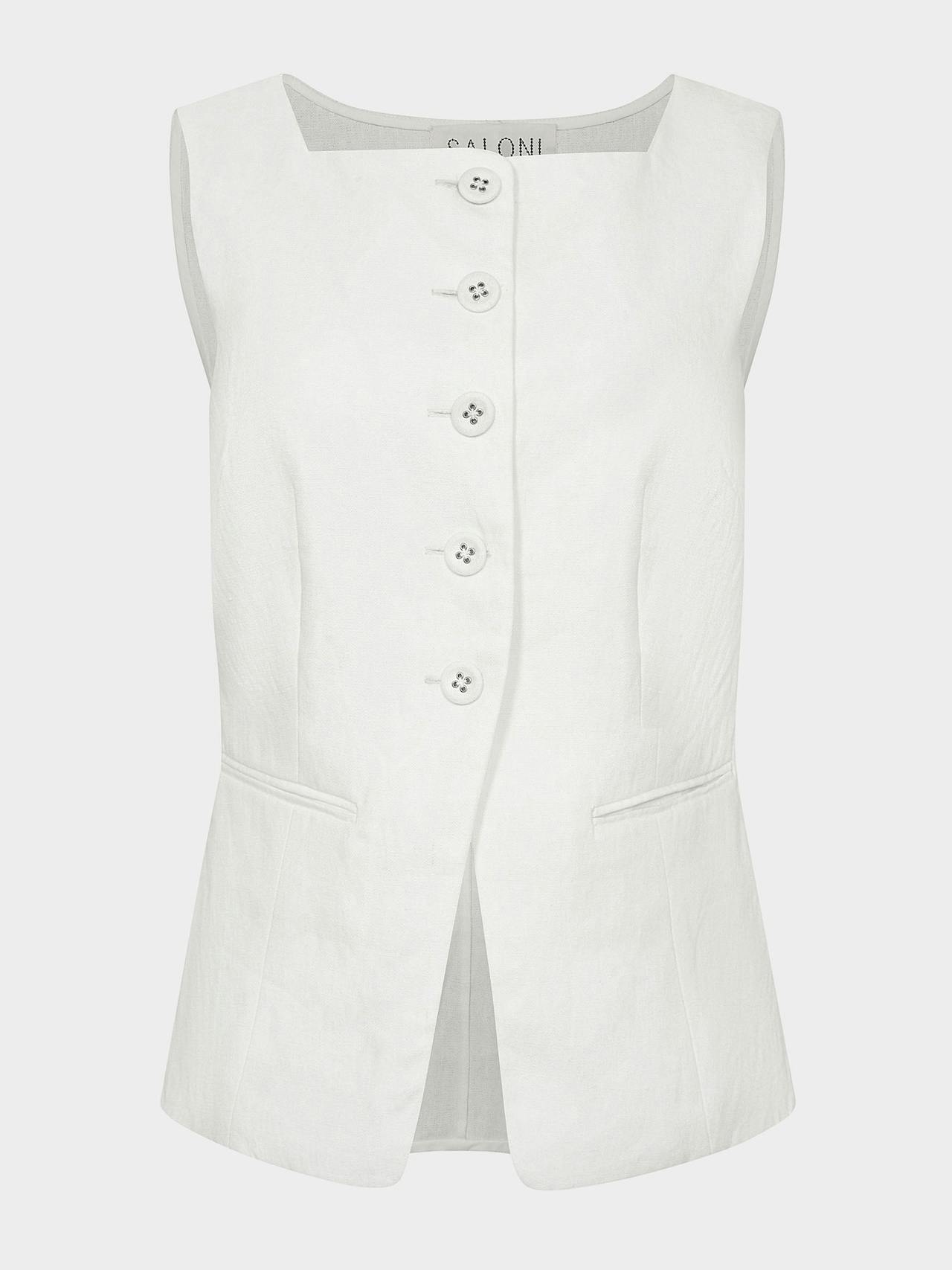 Ivory Zuzu waistcoat Top Saloni    - Collagerie