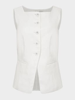 Ivory Zuzu waistcoat Top Saloni    - Collagerie