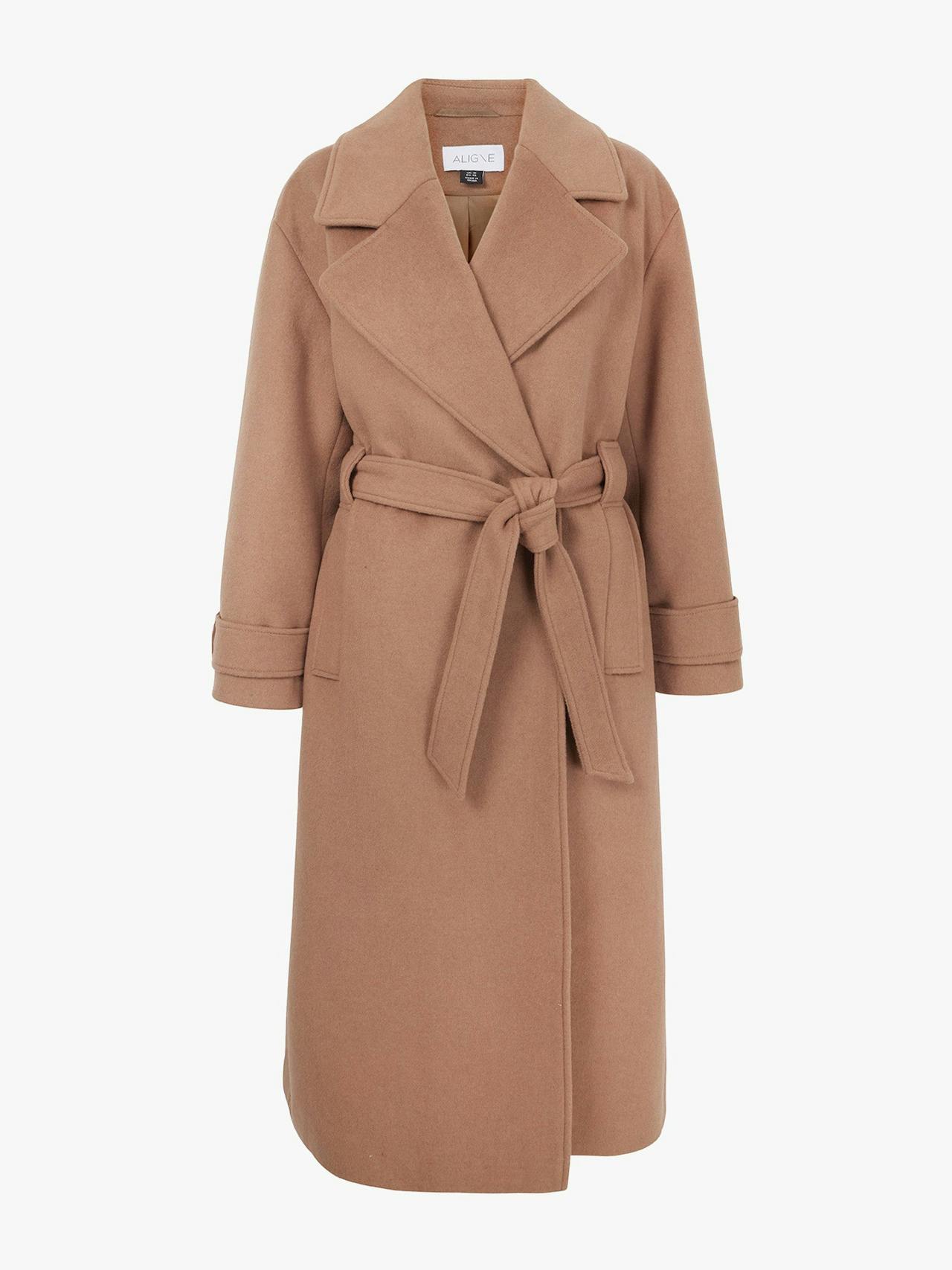 George slouch oversize wool wrap coat