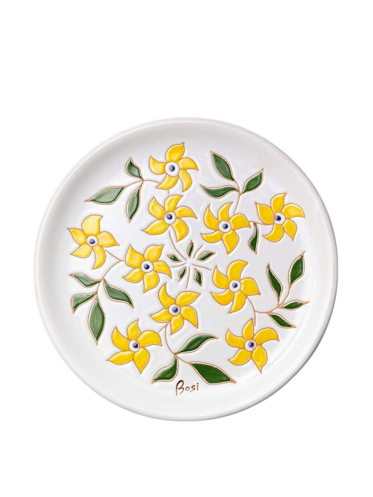 Primavera Gialla yellow and green decorative plate