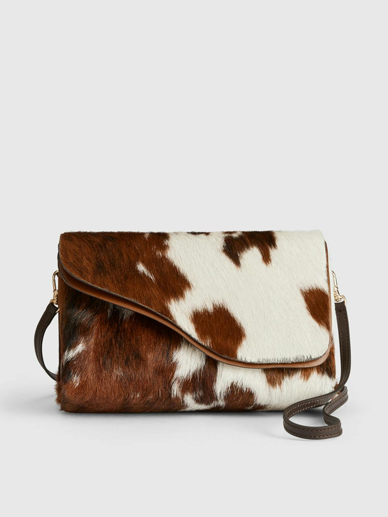 Corinaldo unique cow print pouch bag