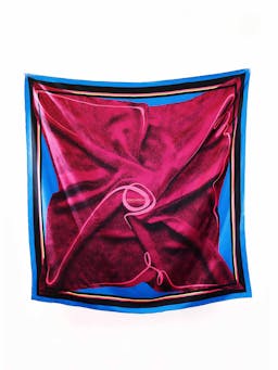 Blue and burgundy silk scarf Accessories Roksanda    - Collagerie