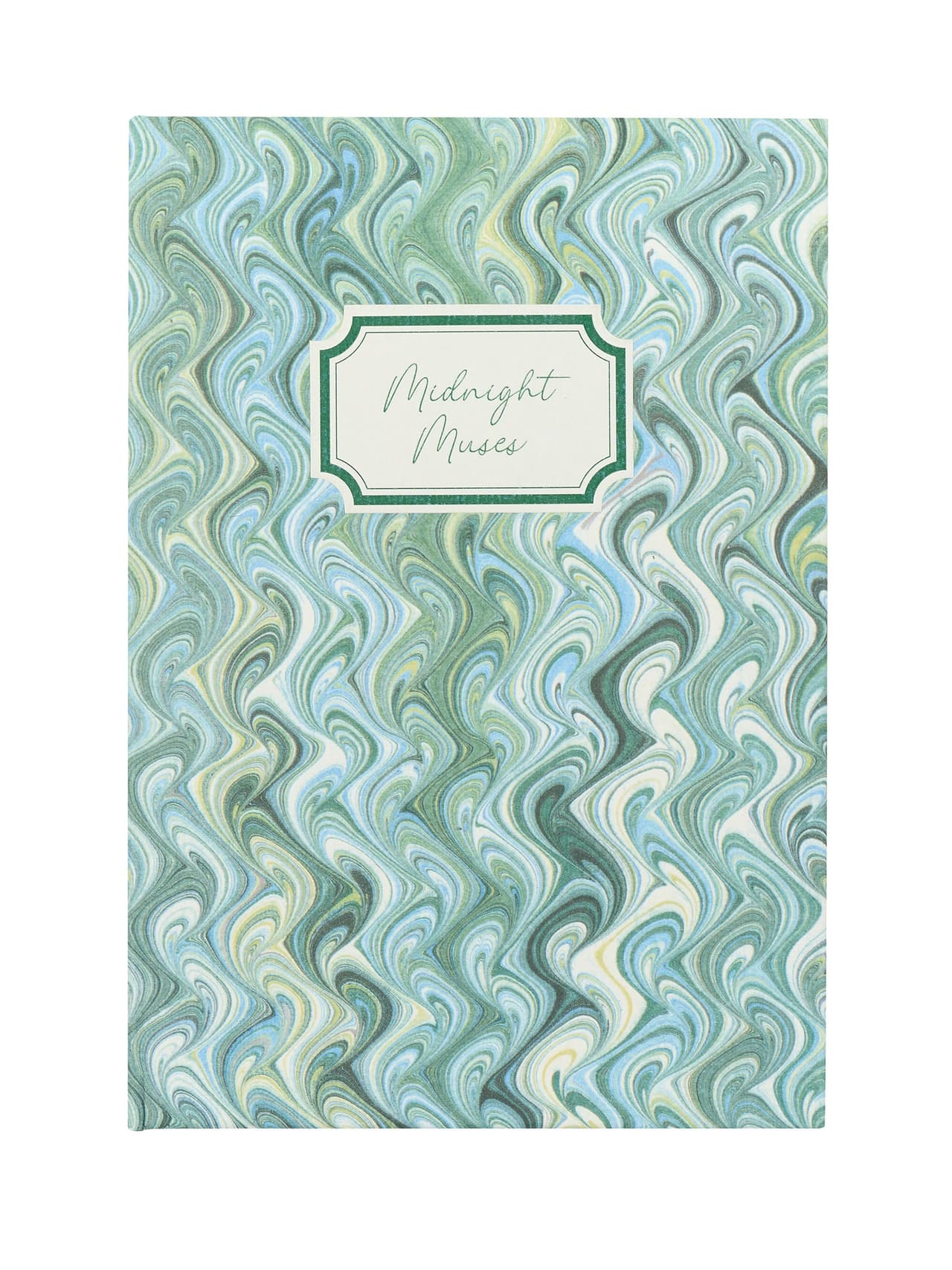 Midnight muses notebook, marble blue/green