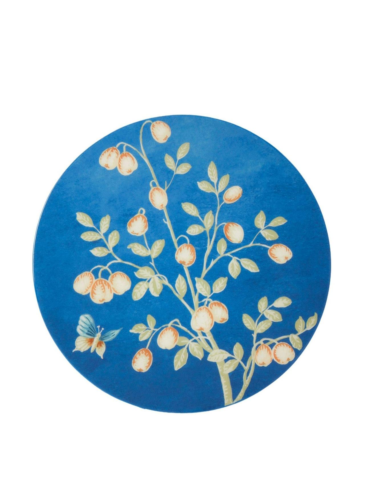 Blue chinoiserie coasters, set of 4