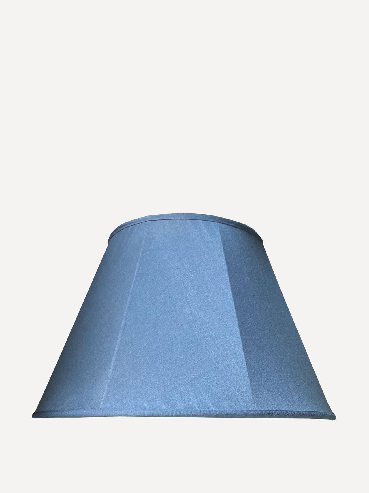 Octagon silk lampshade, blue